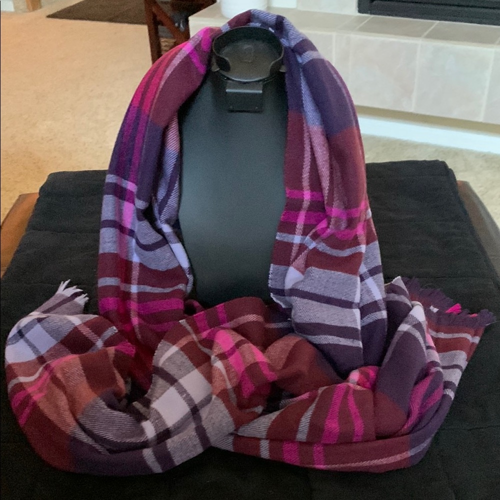 GAP Plaid Shawl - Purple and Pink